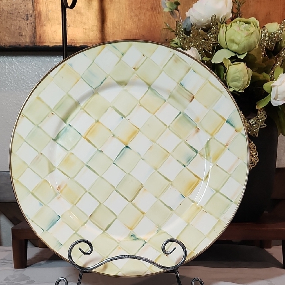 MacKenzie Childs Courtly Check Platter